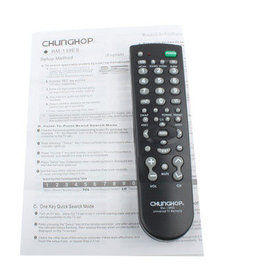 Chunghop Universal TV Remote Control (RM-139ES)