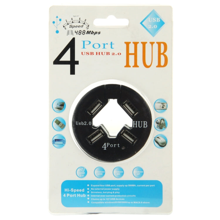 4 Ports USB HUB 2.0 USB Splitter Adapter with Anti Dust Cup