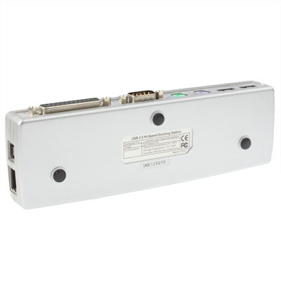 Hi-speed USB 2.0 Docking Station with 8 Ports (2xUSB 2.0 + PS2 Mouse + PS2 Keyboard + RS232 + DB25 + LAN + Upstream),Black