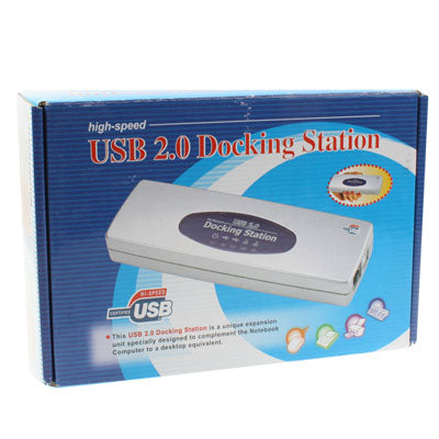 Hi-speed USB 2.0 Docking Station with 8 Ports (2xUSB 2.0 + PS2 Mouse + PS2 Keyboard + RS232 + DB25 + LAN + Upstream),Black