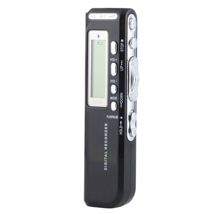 8GB Digital Voice Recorder Dictaphone MP3 Player, Support Telephone recording, VOX function, Power supply: 2 x AAA battery(Black)