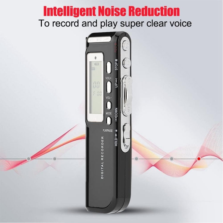 8GB Digital Voice Recorder Dictaphone MP3 Player, Support Telephone recording, VOX function, Power supply: 2 x AAA battery(Black)