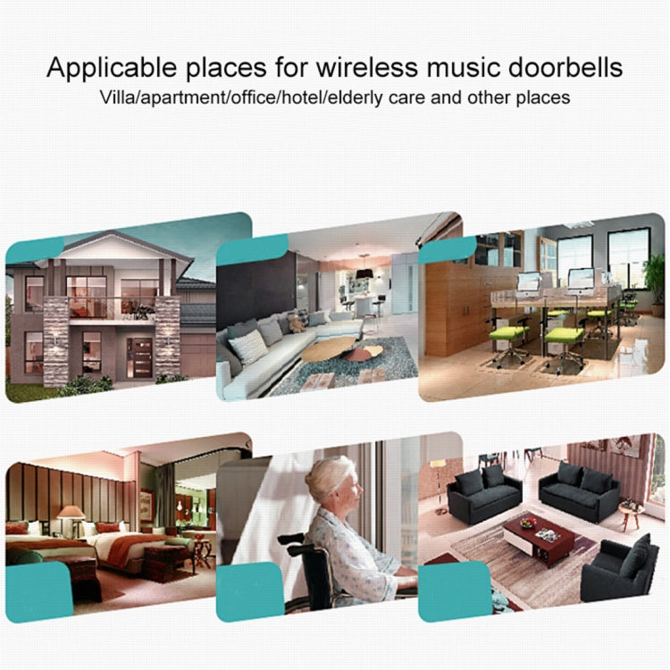 VOYE V006A Home Music Remote Control Wireless Doorbell with 38 Polyphony Sounds