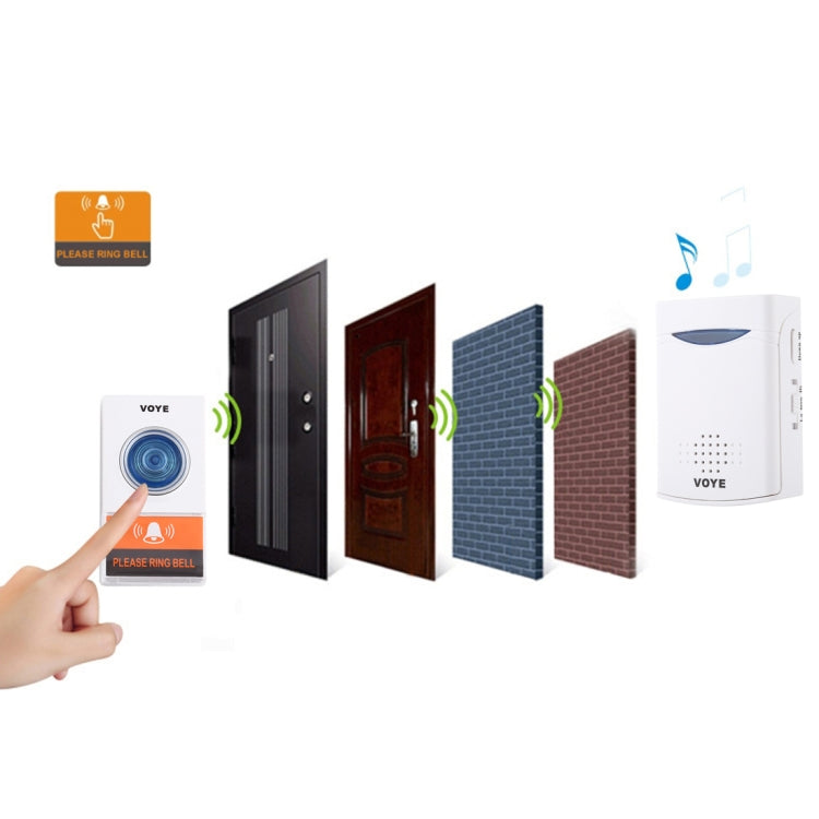 VOYE V006A Home Music Remote Control Wireless Doorbell with 38 Polyphony Sounds
