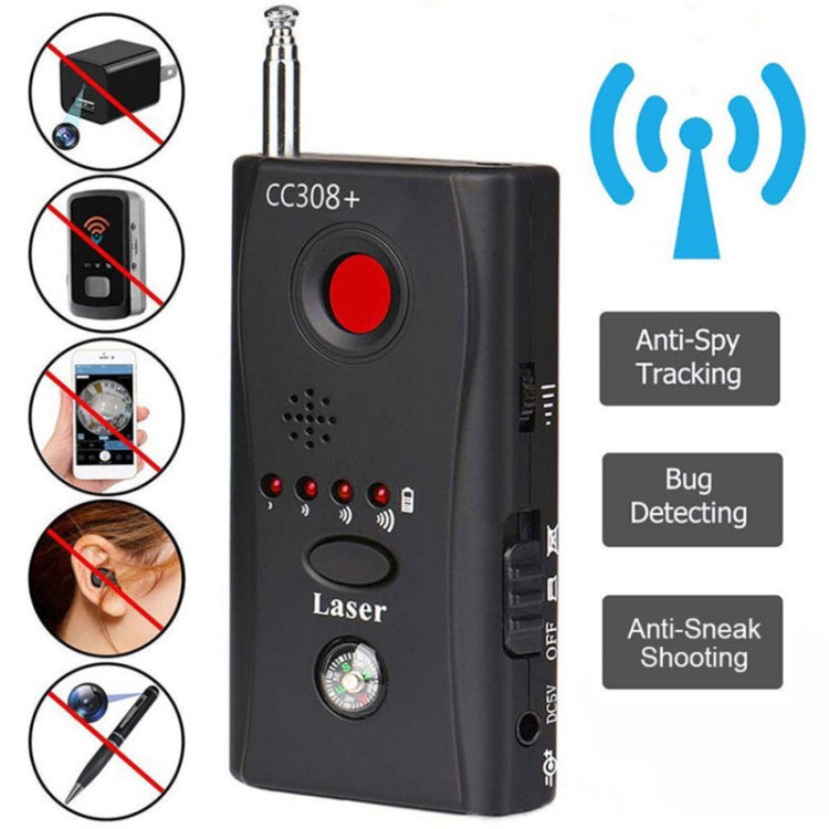 CC308+ Multi Wireless Camera Lens Detector Radio Wave Signal Detect Full-range RF GSM Device Finder