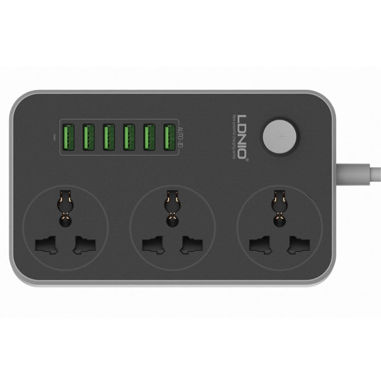 LDNIO SC3604 6 x USB Ports Multi-function Travel Home Office Socket, Cable Length: 2m, US Plug