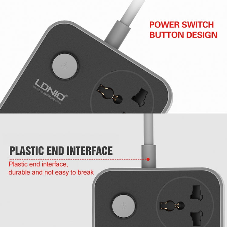 LDNIO SC3604 6 x USB Ports Multi-function Travel Home Office Socket, Cable Length: 2m, US Plug
