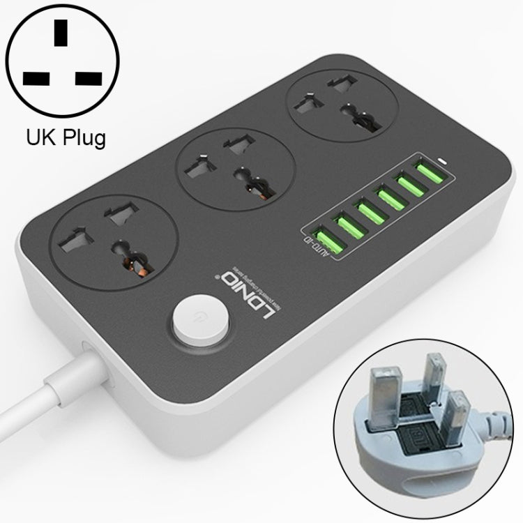 LDNIO SC3604 6 x USB Ports Multi-function Travel Home Office Socket, Cable Length: 2m, US Plug
