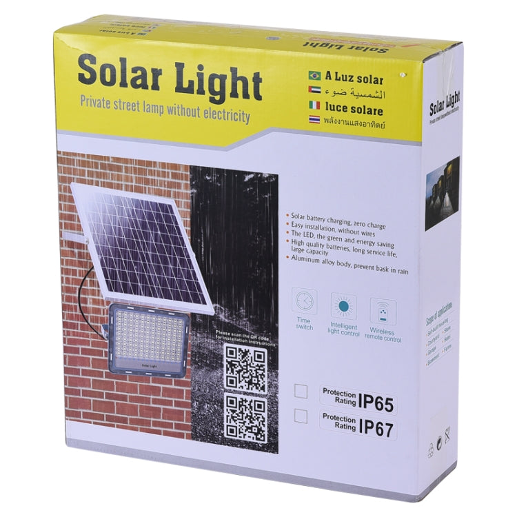 200W SMD 2835 176 LEDs Solar Powered Timing LED Flood Light with Remote Control