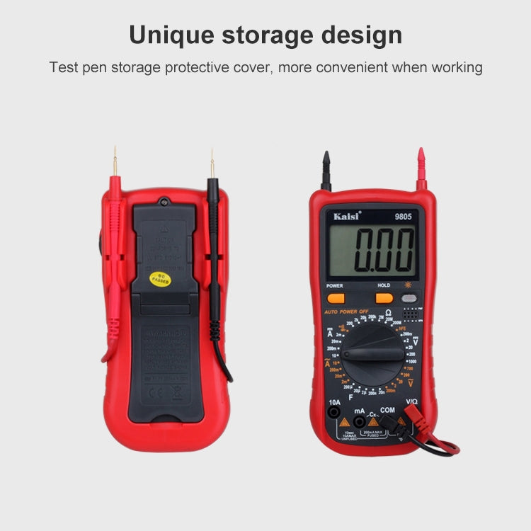 Kaisi 9805 Anti-burning Multifunctional Digital Universal Multimeter Auto-Range Digital Multimeter