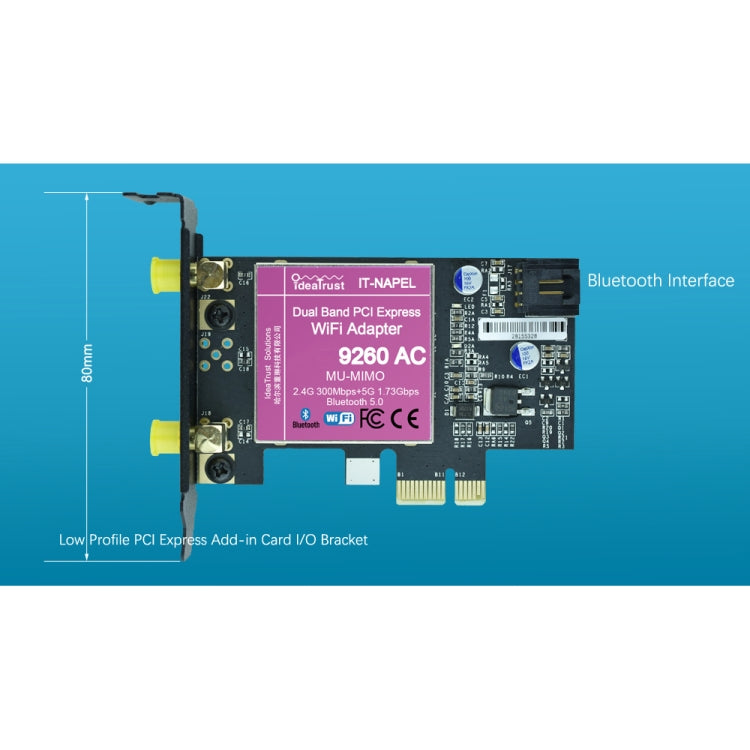 9260NGW Brand New for Intel Dual Band Wireless-AC 9260AC Bluetooth 5.0 5G 1730Mbps Wifi Network Card PK 8265 / 7260 / 8260