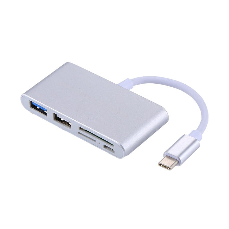 5 in 1 Micro SD + SD + USB 3.0 + USB 2.0 + Micro USB Port to USB-C / Type-C OTG COMBO Adapter Card Reader for Tablet, Smartphone, PC