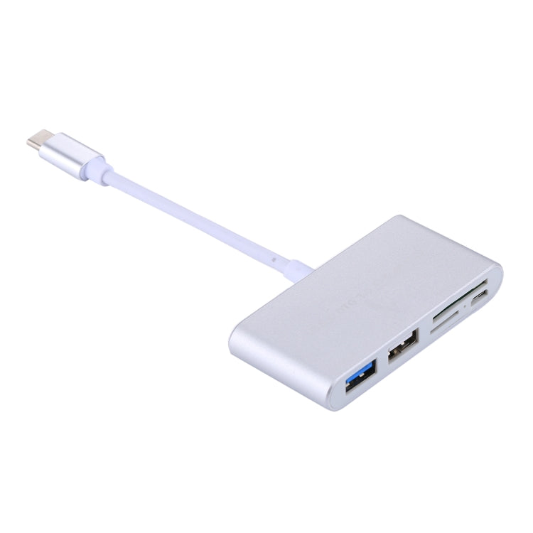 5 in 1 Micro SD + SD + USB 3.0 + USB 2.0 + Micro USB Port to USB-C / Type-C OTG COMBO Adapter Card Reader for Tablet, Smartphone, PC