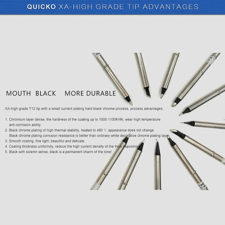 QUICKO T12-ILS Black Welding Lead-free Soldering Iron Tip