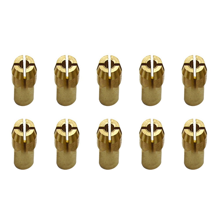 10 PCS Three-claw Copper Clamp Nut for Electric Mill Fittings，Bore diameter: 2.2mm