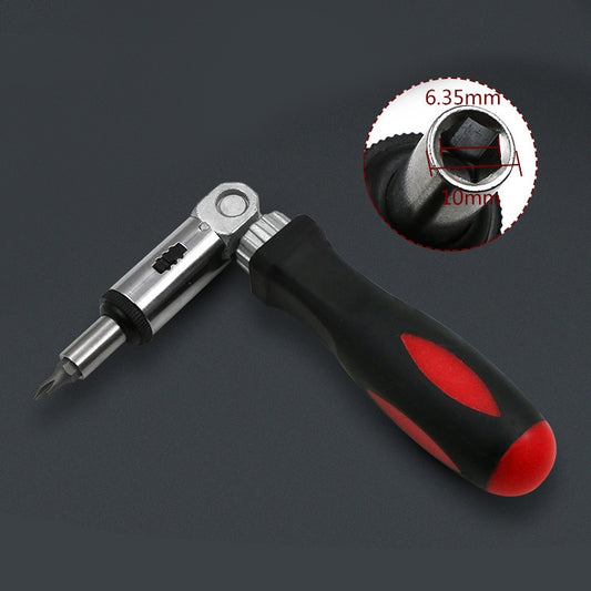 180 Degree Rotation 1/4 inch Hex Connector Multi-function Ratchet Screwdriver