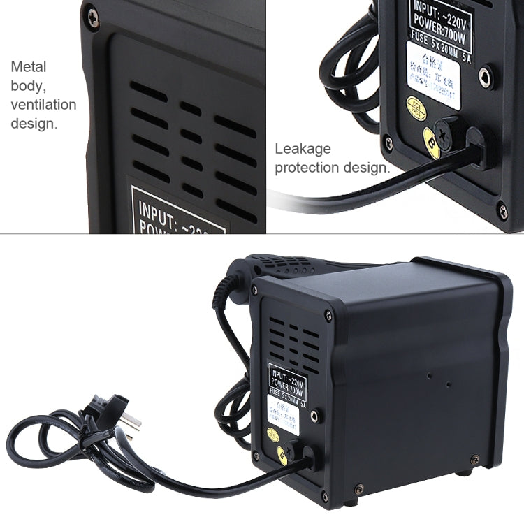 Kaisi K-858D SMD Hot-Air Soldering Station LED Digital Display Support Controllable Temperature for Desoldering + Air Nozzles, EU Plug