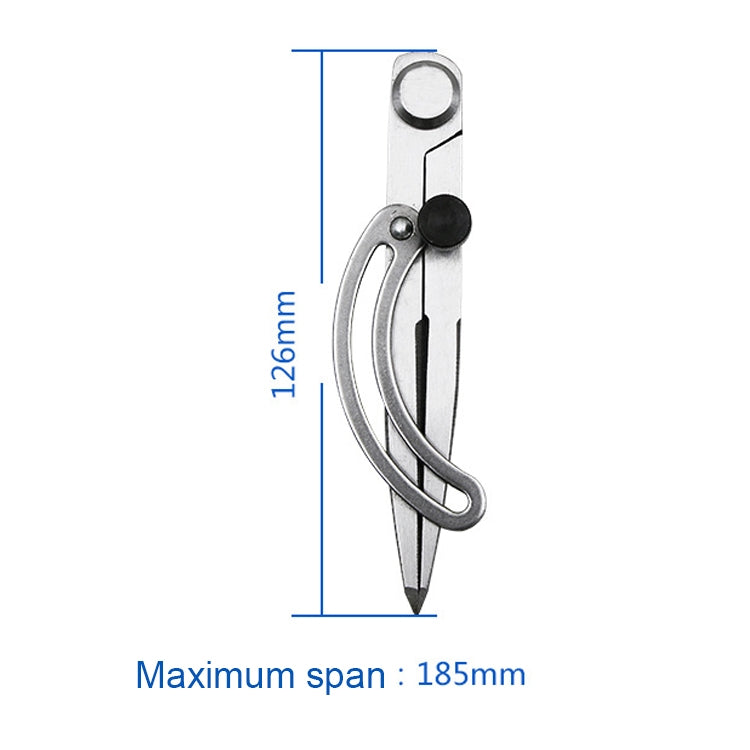 Carbon Steel Head Spacing Gauge Compasses Industrial Leather Side Liner Tool, Length: 126mm