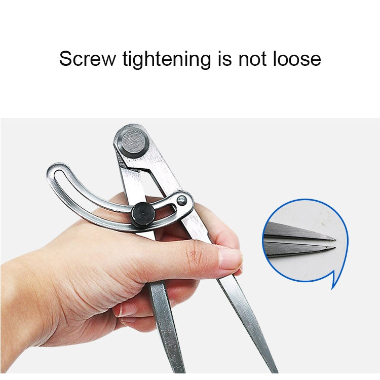 Carbon Steel Head Spacing Gauge Compasses Industrial Leather Side Liner Tool, Length: 126mm