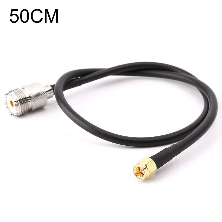 RG58 UHF Female to SMA Male Connecting Cable, Length: 50cm