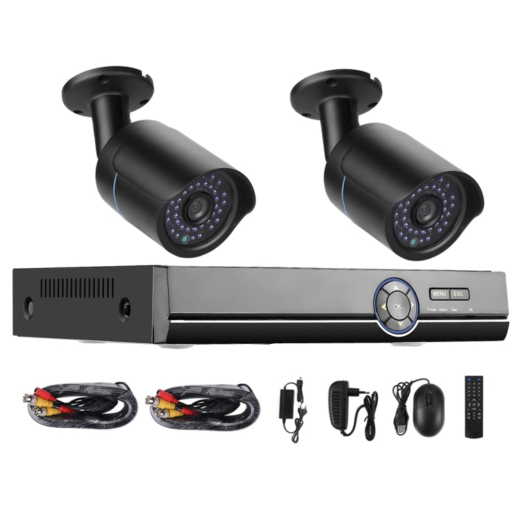 A2B5 720P 1.0 Mega Pixel 2 x Bullet AHD Cameras AHD DVR Kit, Support Night Vision / Motion Detection, IR Distance: 20m