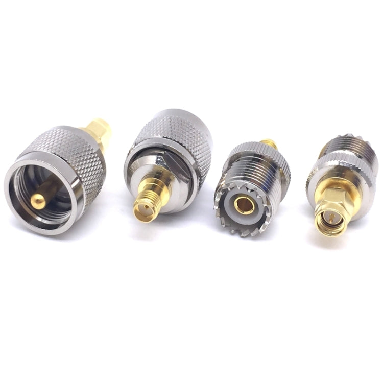4 PCS / Set UHF PL259 SO239 to SMA Plug RF Connector Test Converter