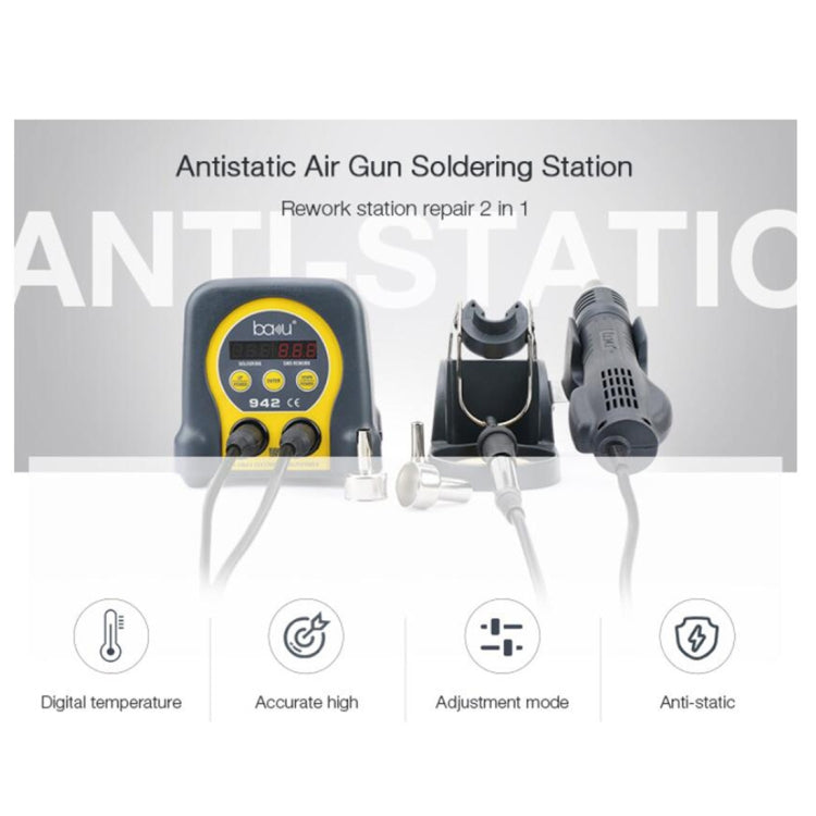 BAKU ba-942 Led BGA SMD Hot Air Rework Soldering Station, EU Plug