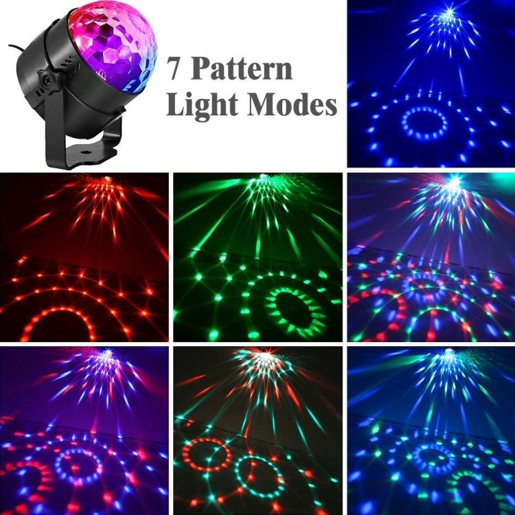 YouOKLight YK2278 3W Sound Activated Party DJ Lighting RBG Disco Ball Strobe Lamp Stage Par Light with 7 Modes, Without Remote Control