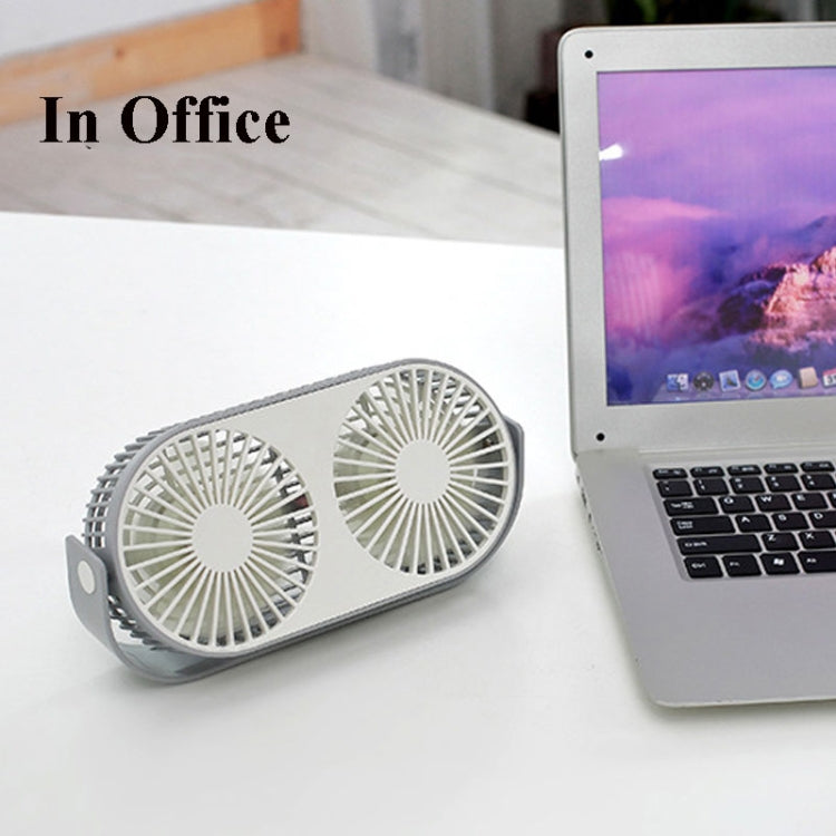 Small Bean Desktop Desktop Double Leaf Usb Mini Fan