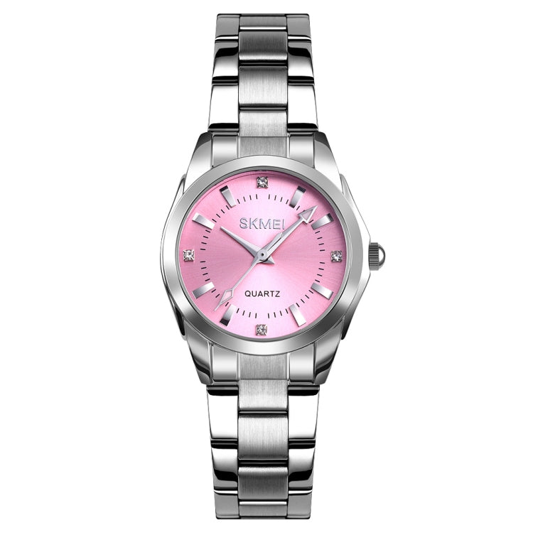 SKmei 1620 Delicate Rhinestone Creative Casual Waterproof Quartz Women Watch Steel Strap Watch