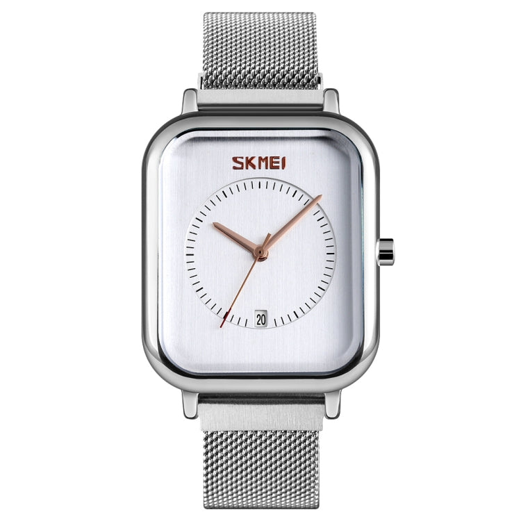 SKMEI 9207 Fashion Creative Simple Watch Men Magnetic Buckle Mesh Belt Steel Belt Couple Quartz Watch