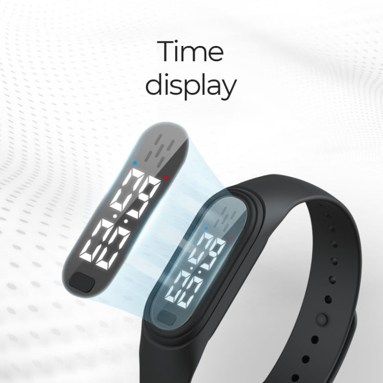 Q2 Outdoor Ultrasonic Electronic Mosquito Repellent Bracelet, Support Three-gear Mode & Time Display