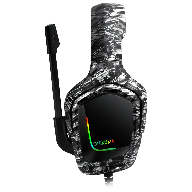 ONIKUMA K20 PS4 Surround Sound Bass PC Gamer Headphone with Microphone, RGB Light