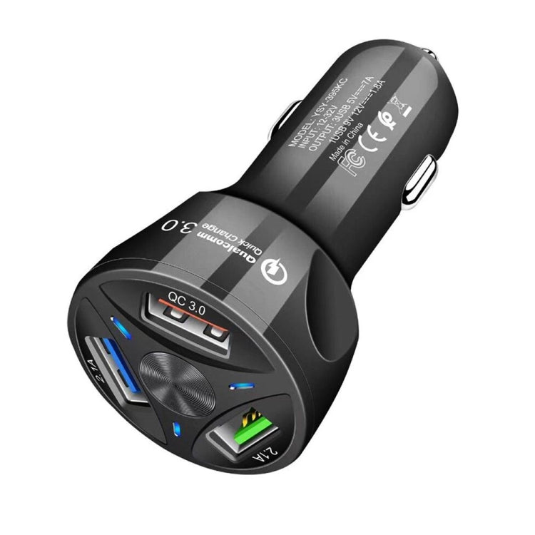 QC3.0 3 USB 35W High Power Vehicle Charger / Mobile Phone Tablet Universal Vehicle Charger