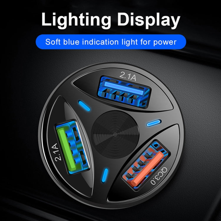 QC3.0 3 USB 35W High Power Vehicle Charger / Mobile Phone Tablet Universal Vehicle Charger