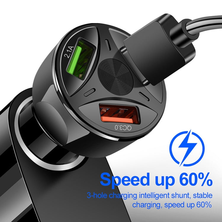 QC3.0 3 USB 35W High Power Vehicle Charger / Mobile Phone Tablet Universal Vehicle Charger