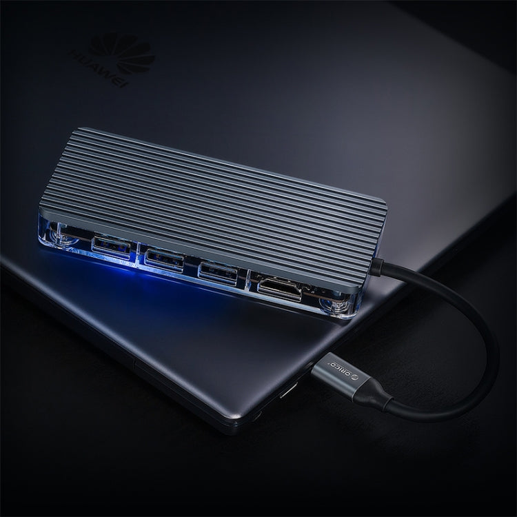 ORICO 6 in 1 Type-C Transparent HUB