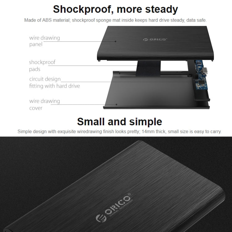 ORICO 2189C3 2.5 inch Type-C Hard Drive Enclosure