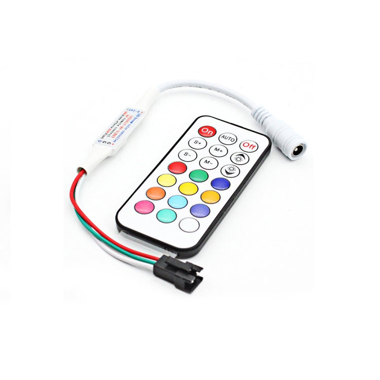 RGB LED Controller with 21-keys RF Remote Controller for WS2812B WS2811 LED Strip