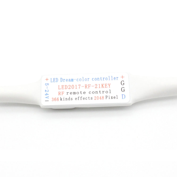 RGB LED Controller with 21-keys RF Remote Controller for WS2812B WS2811 LED Strip