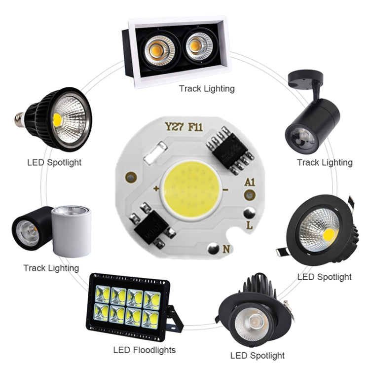 COB LED Light Chip AC 220V LED Bulb Light Intelligent IC Driver Bulb Light DIY Spotlight Downlight Chip Outdoor Flood Light