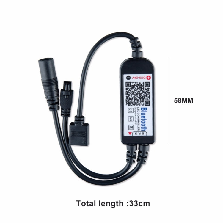 Bluetooth LED RGB Controller with 24 Keys Infrared Controller for 5630 5050 3528 2835 LED Strip, DC 5-24V