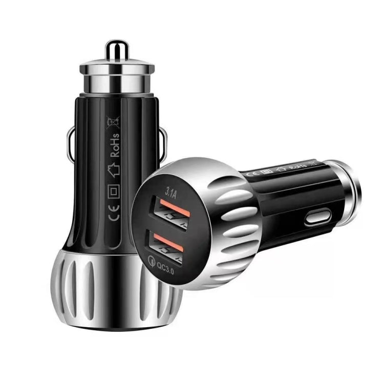 YSY-310QC18W QC3.0 Dual Port USB Car Chargrt for Apple / Huawei / Samsung / Xiaomi, Car Charger, YSY-310QC18W