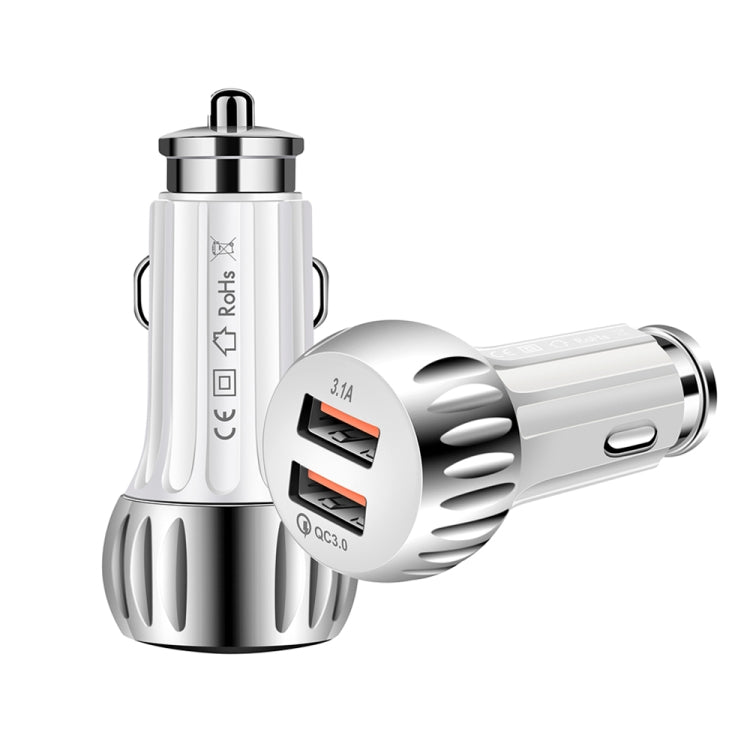 YSY-310QC18W QC3.0 Dual Port USB Car Chargrt for Apple / Huawei / Samsung / Xiaomi, Car Charger, YSY-310QC18W
