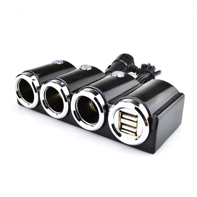Car Cigarette Lighter Socket Splitter Dual USB Port Car Charger 3-Way Adapter