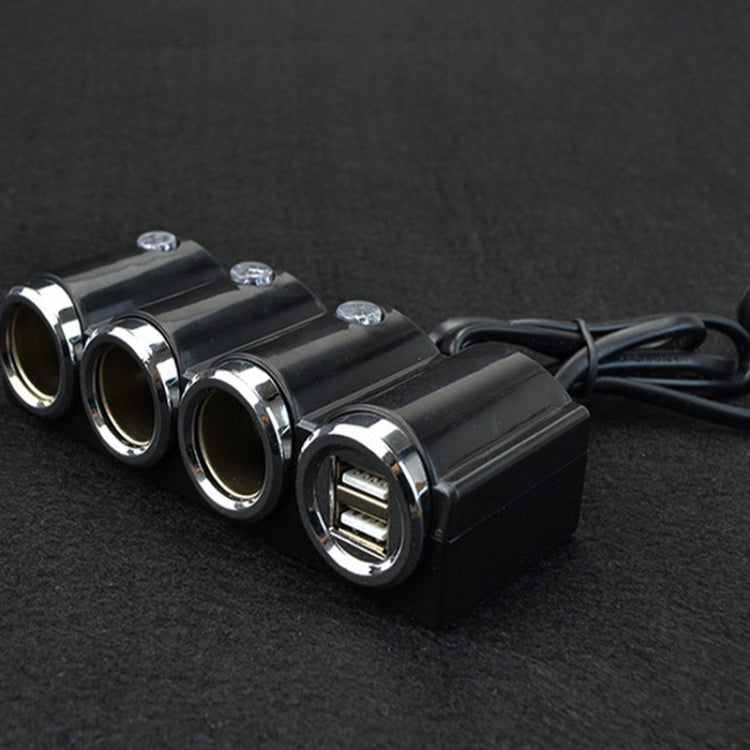 Car Cigarette Lighter Socket Splitter Dual USB Port Car Charger 3-Way Adapter