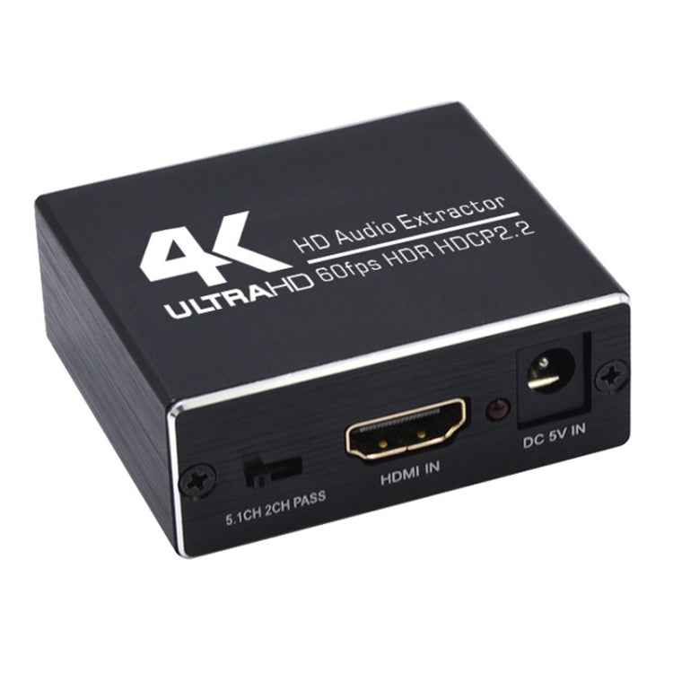 AY78V20 4K 60Hz HDMI 2.0 Audio Splitter 5.1 ARC HD-MI Audio Extractor HDCP 2.2 HDR10 Audio Converter 4K HD-MI Optical TOSLINK SPDIF