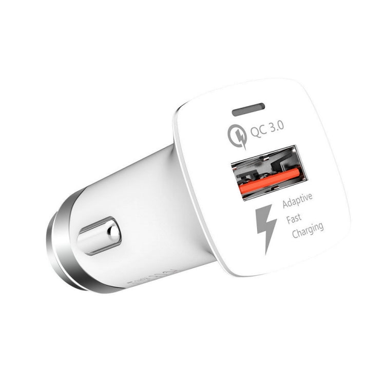 LZ-328 Safety Hammer Type QC3.0 USB + USB-C / Type-C Fast Charging Car Charger
