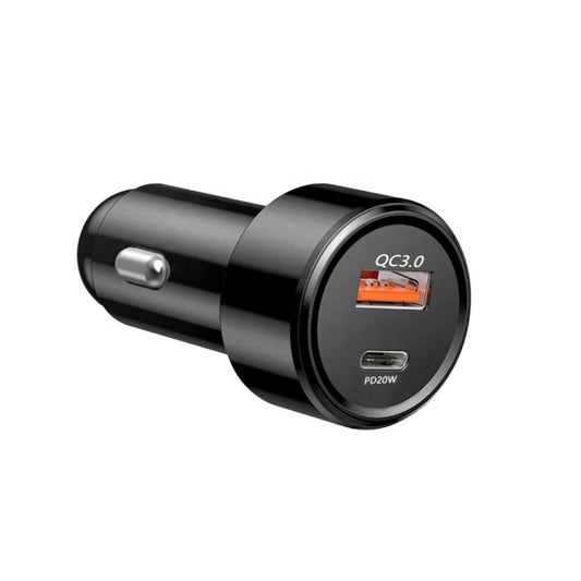 TE-P31 PD 20W USB-C / Type-C + QC3.0 18W USB Fast Car Charger