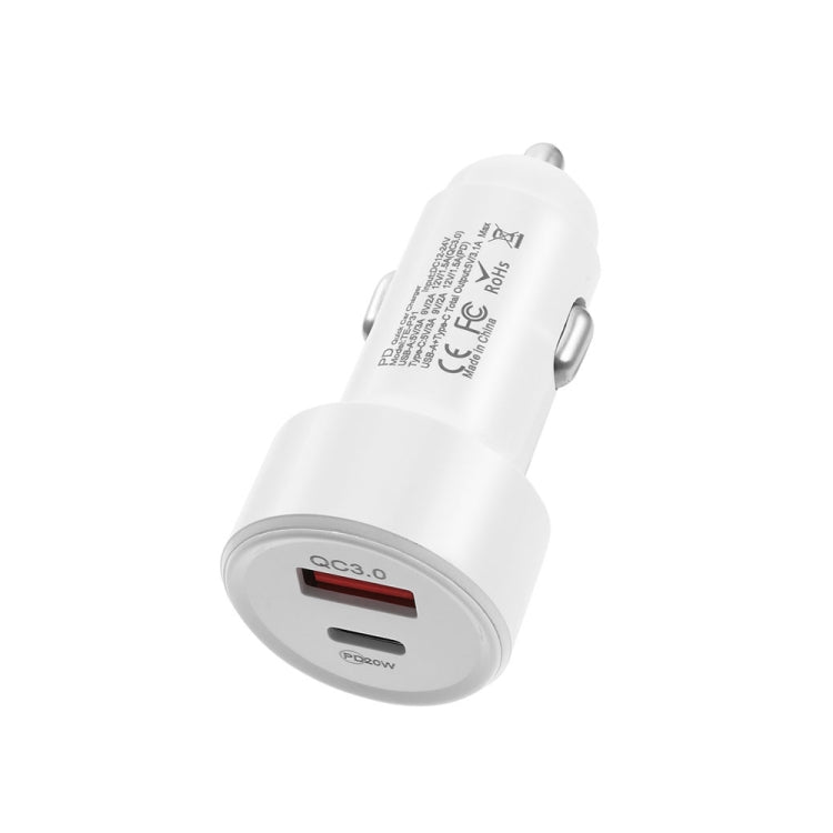 TE-P31 PD 20W USB-C / Type-C + QC3.0 18W USB Fast Car Charger